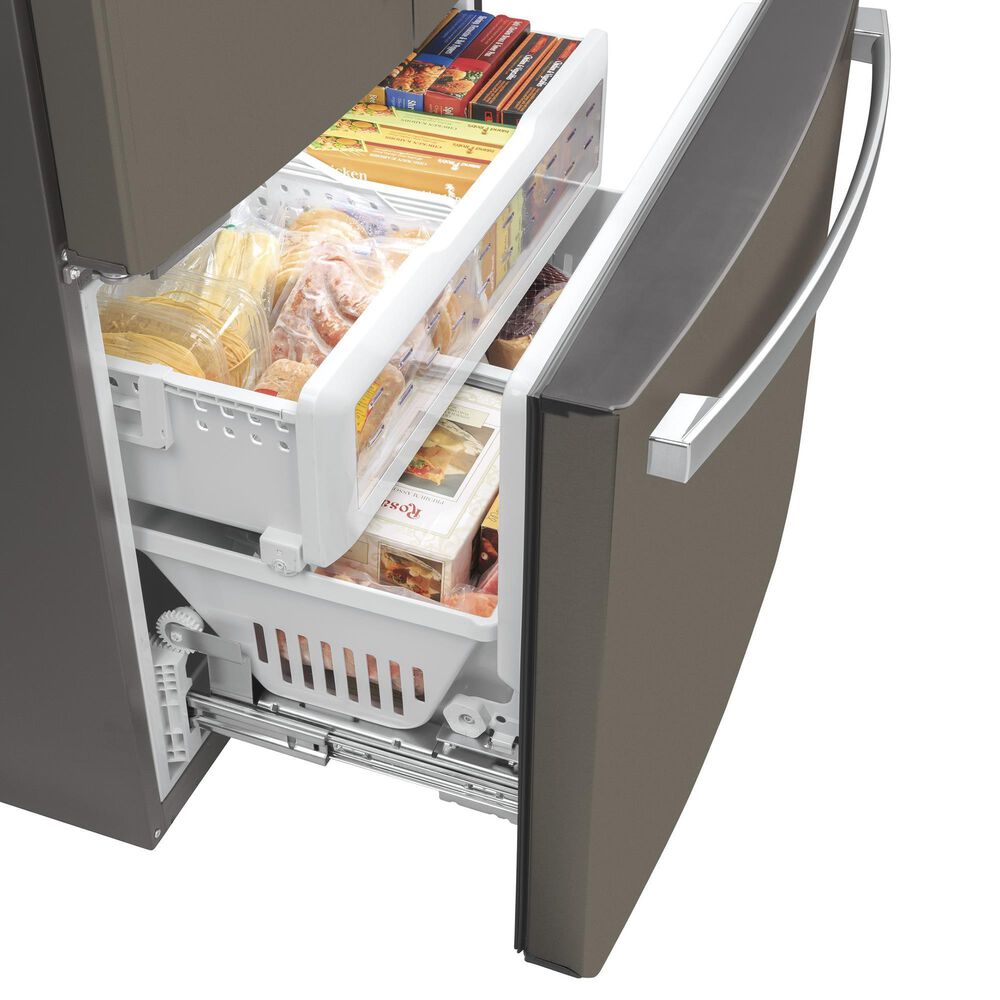 GE Appliances 23.1 Cu. Ft. Counter Depth French Door Refrigerator in Slate, , large