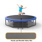 HOMLUX 12" Outdoor Trampoline with Basketball Hoop in Blue, , large