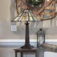 Cal Lighting Tiffany Table Lamp with Pull Chain Switch in Dark Bronze, , large