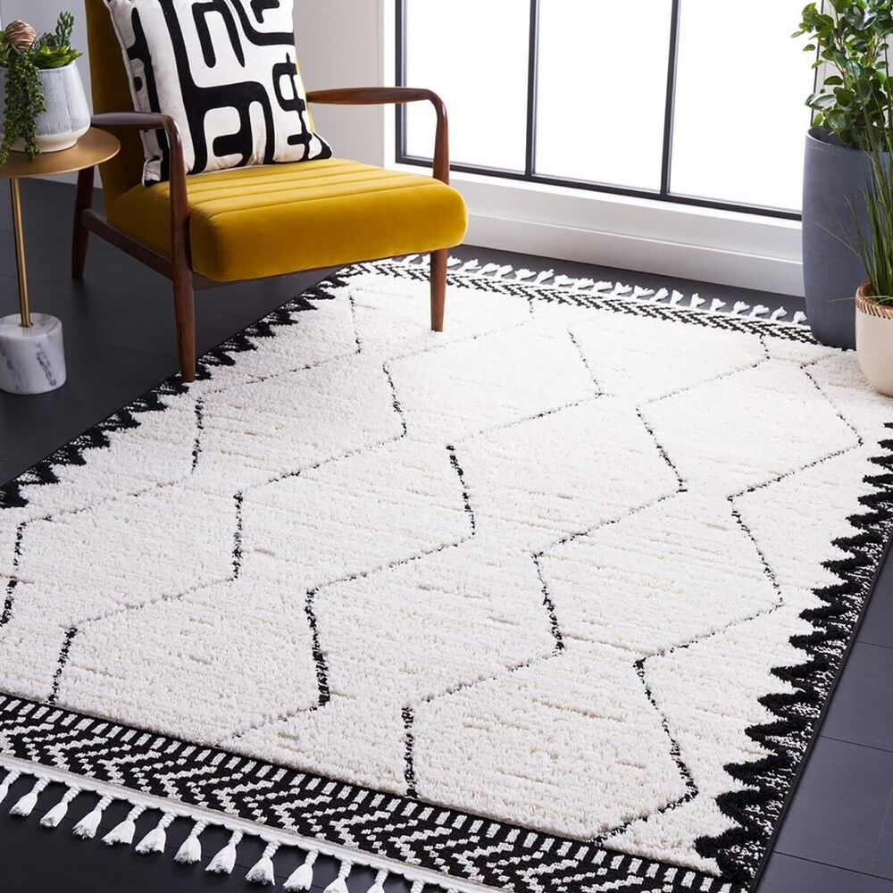 Safavieh Marrakesh MRK536A 4&#39; x 6&#39; Ivory and Anthracite Area Rug, , large