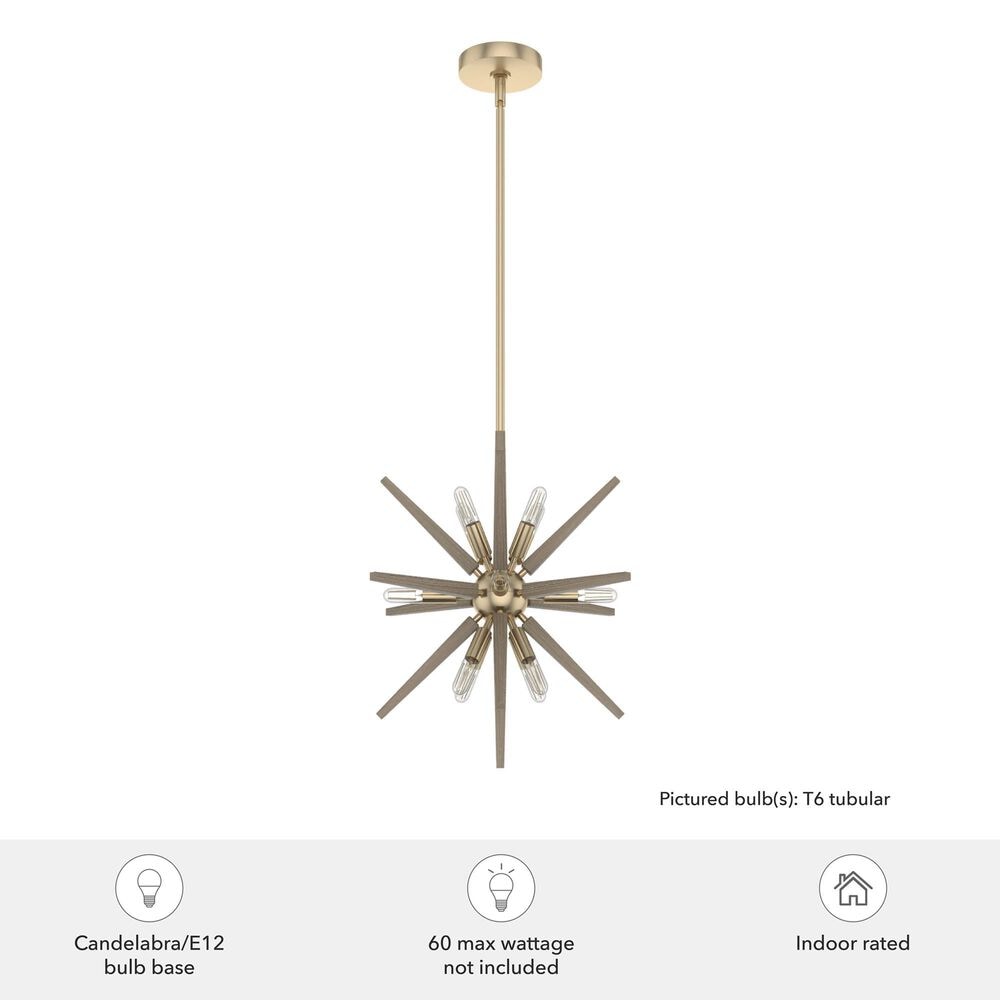 Hunter Jupiter Star 18&quot; 12-Light Pendant in Alturas Gold, , large