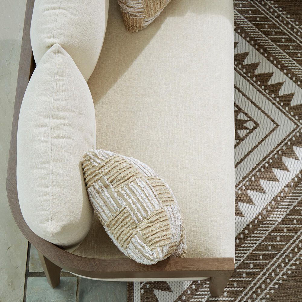 Ashley Serene Bay Patio Loveseat in White, , large