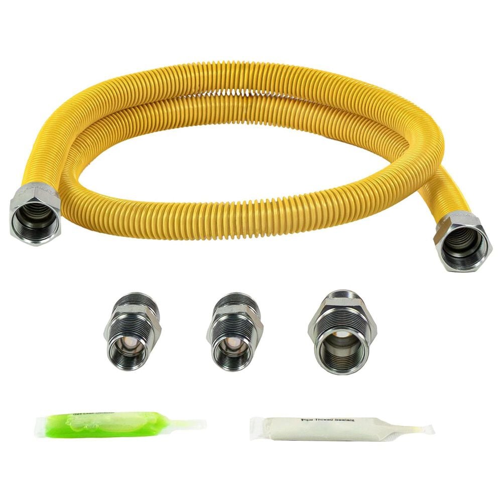 Petra 4' Universal Gas Line Connector Kit in Yellow, , large