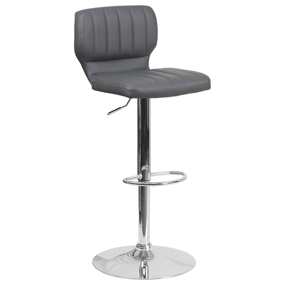 Flash Furniture Adjustable Barstool in Gray, , large