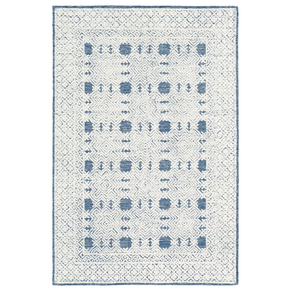 Surya Louvre LOU-2300 4" x 6" Navy, Cream and Ice Blue Area Rug, , large