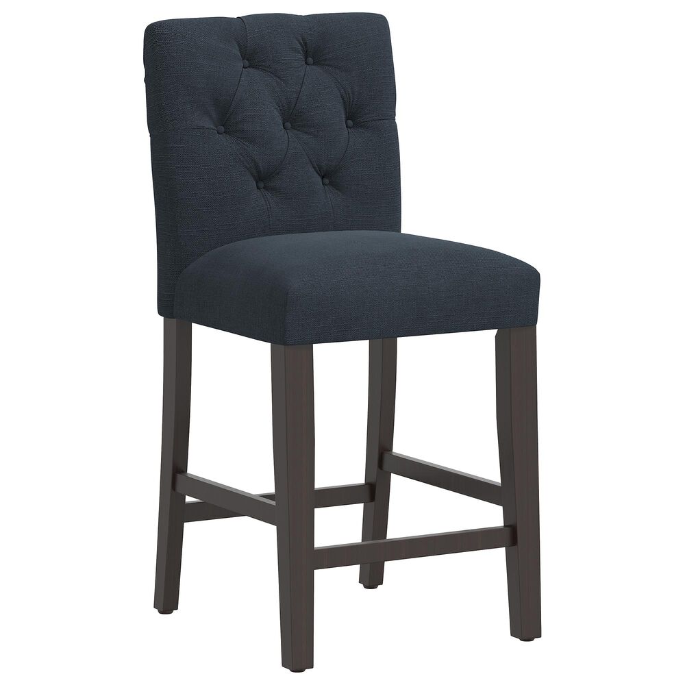 Skyline Furniture Counter Stool in Linen Navy, , large