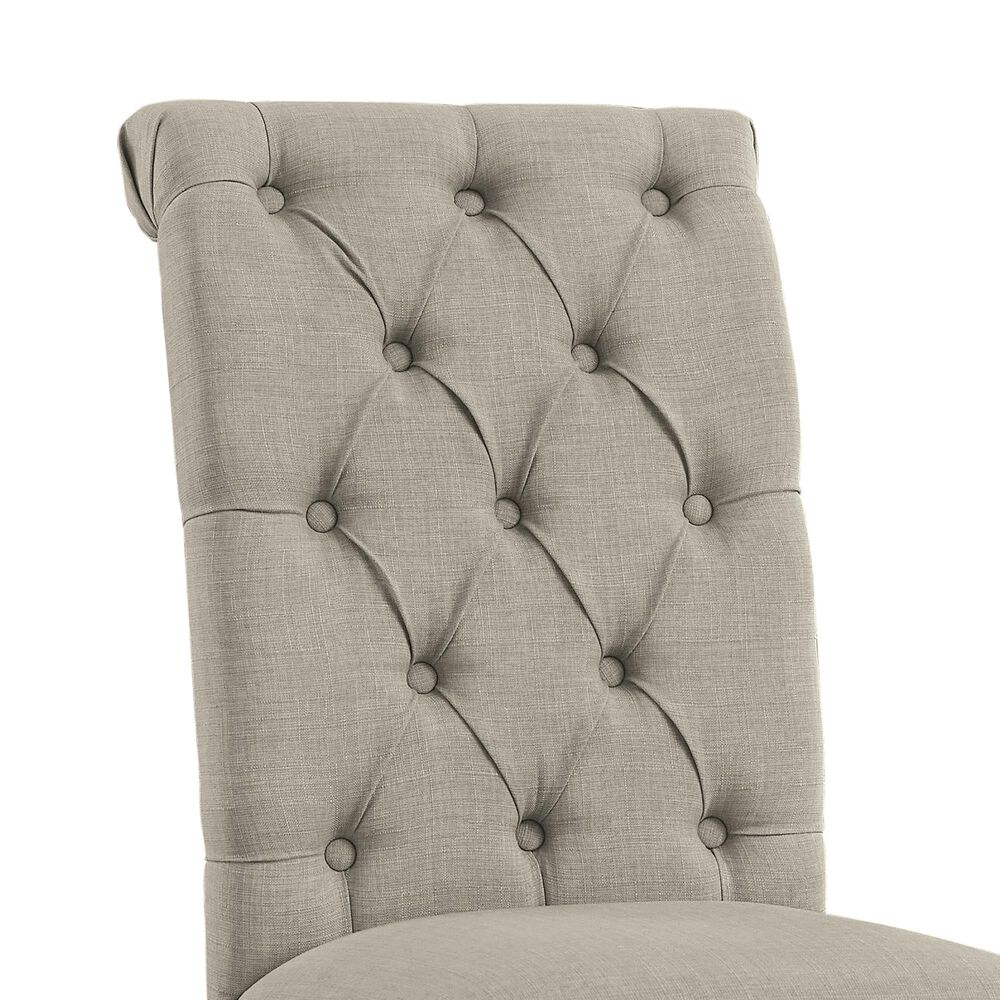 Signature Design by Ashley Harvina Side Chair with Beige Cushion in Light Walnut, , large