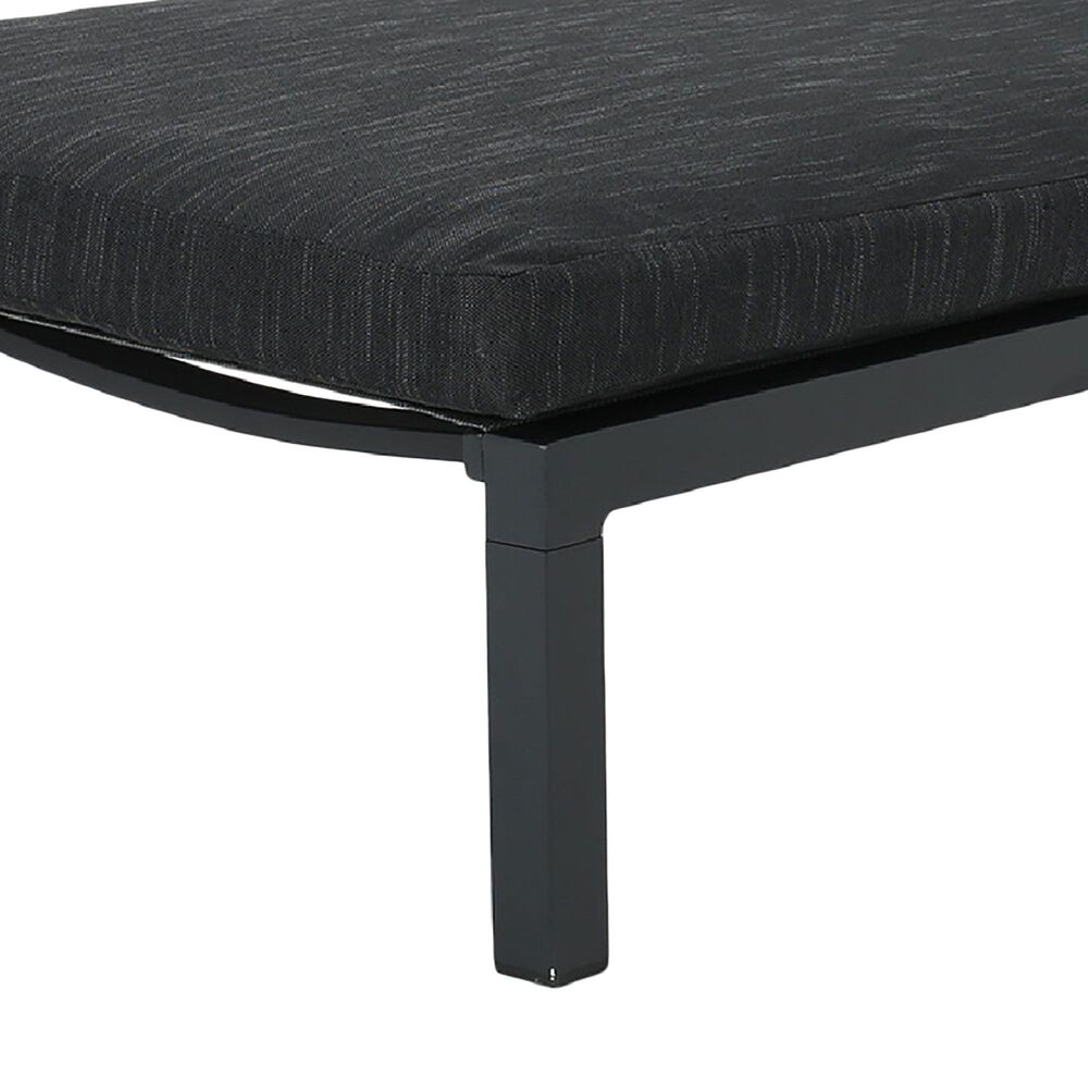 Noble House Navan Patio Chaise Lounge in Dark Gray, , large