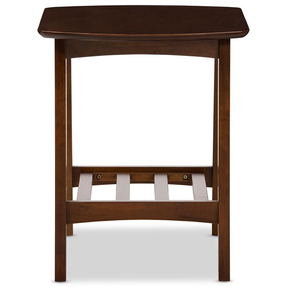 Baxton Studio Sacramento End Table in Dark Walnut, , large