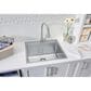 Blanco Quatrus 25" R15 Dual Mount Laundry Sink in Refined Brushed, , large