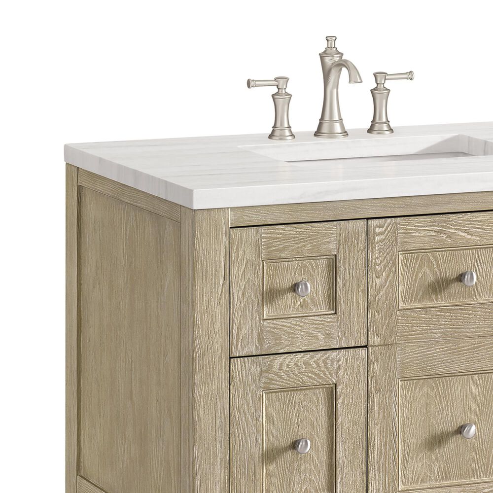 James Martin Vanities Breckenridge 36&quot; Single Vanity in Whitewashed Oak with 3 cm Arctic Fall Solid Surface Top, , large