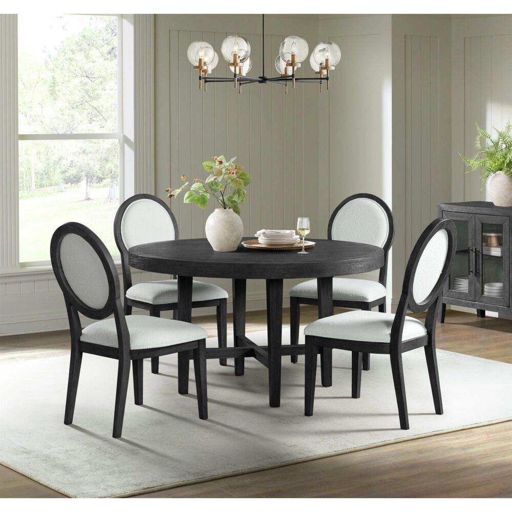 Mayberry Hill Versailles Round Dining Table in Black - Table Only, , large
