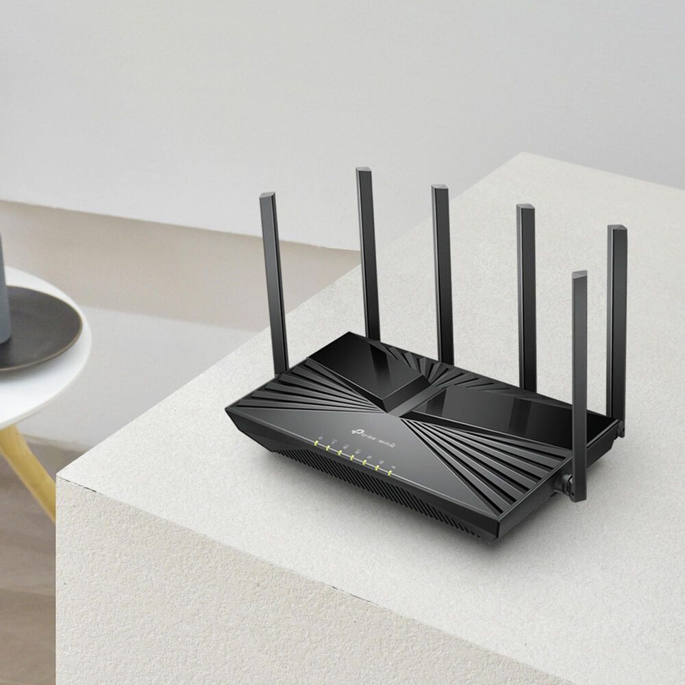 TP Link Archer Tri-Band 6-Stream Wi-Fi 6E Router in Black, , large