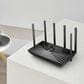 TP Link Archer Tri-Band 6-Stream Wi-Fi 6E Router in Black, , large