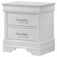 Crown Mark Amalia 2-Drawer Nightstand in White, , large