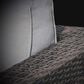 Hearth and Haven 3-piece Outdoor Wicker Conversation Set with Glass-Top Coffee Table and Welted Cushion in Gray, , large