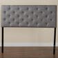 Baxton Studio Viviana Full Upholstered Headboard in Grey, , large