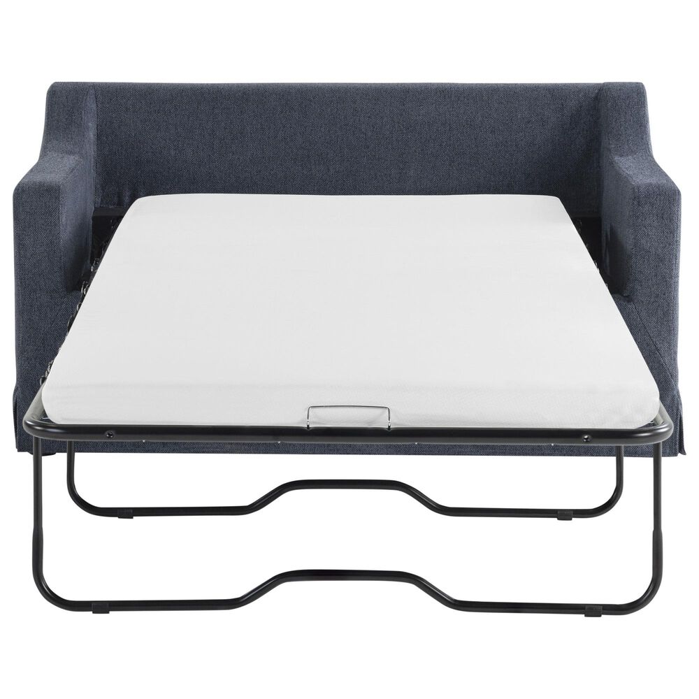 Lifestyle Solutions Harper Twin Convertible Sleeper Loveseat in Navy, , large