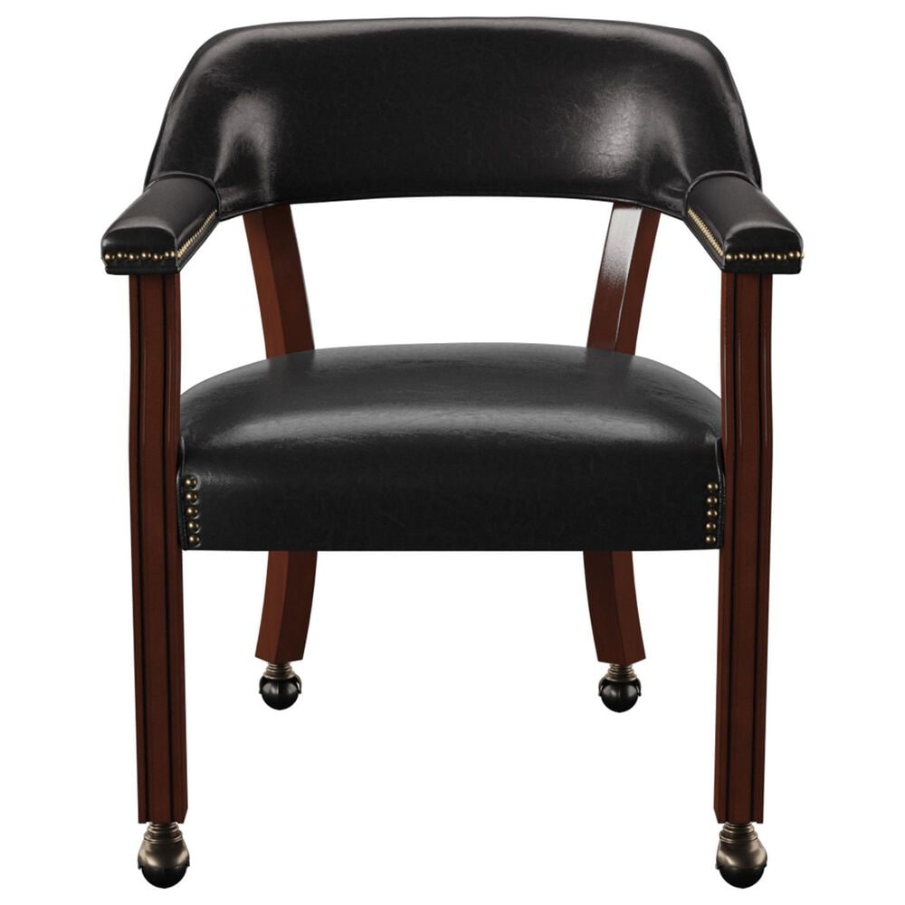 Crystal City Tournament Faux Leather Arm Chair in Rich Cherry, , large