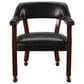 Crystal City Tournament Faux Leather Arm Chair in Rich Cherry, , large