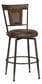 Richlands Furniture Metal and Faux Leather Swivel Counter Stool, , large