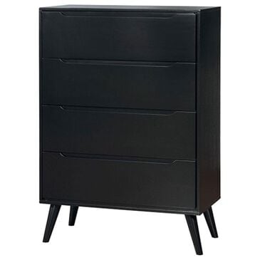 Furniture of America Lennart 4-Drawer Chest in Black, , large