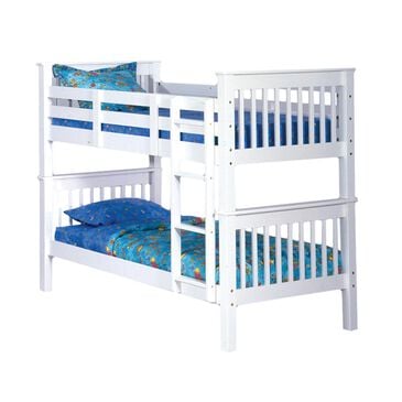 Sterling Timber Twin/Twin Bunk Bed in White, , large