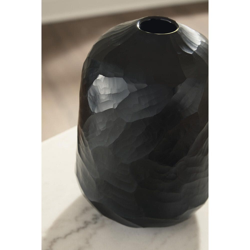 Ashley Ryanford 10&quot; Vase in Black, , large