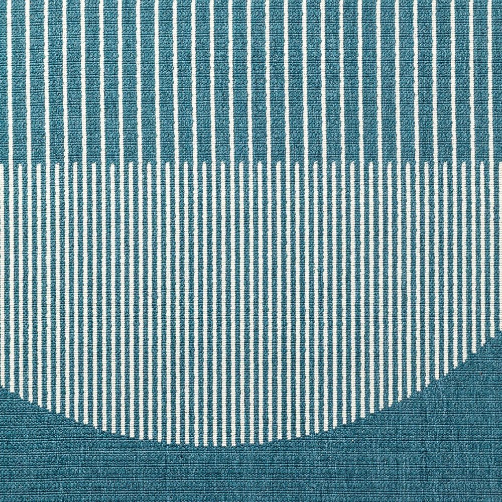 Surya Alfresco 7&#39;3&quot; Square Marine Blue, Light Silver, Slate Blue and Metallic Silver Indoor/Outdoor Area Rug, , large