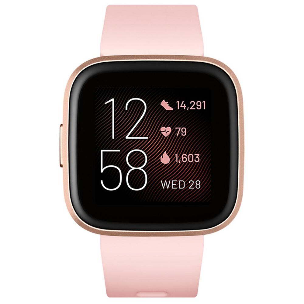 Fitbit Versa 2 Health and Fitness Smartwatch 40mm Copper Rose Aluminum Case  with Petal Band | NFM