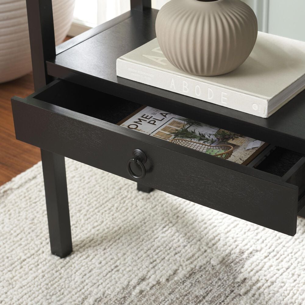 Safavieh Haven Low Drawer End Table in Matte Black, , large
