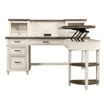 Riva Ridge L-Desk with Lift Top in Aged Ivory, , large