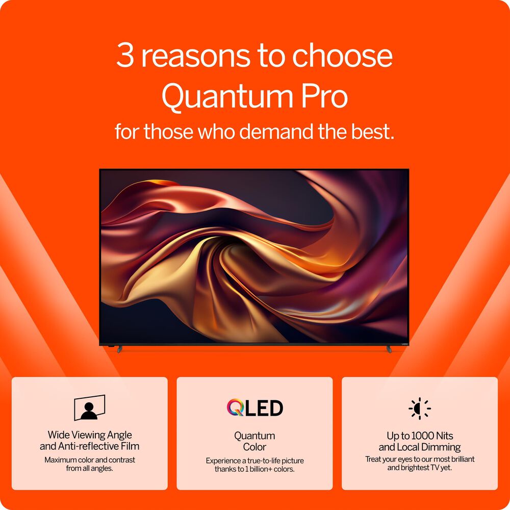 VIZIO 75 Quantum Pro 4K QLED Smart TV w/ 5.1 Soundbar, , large