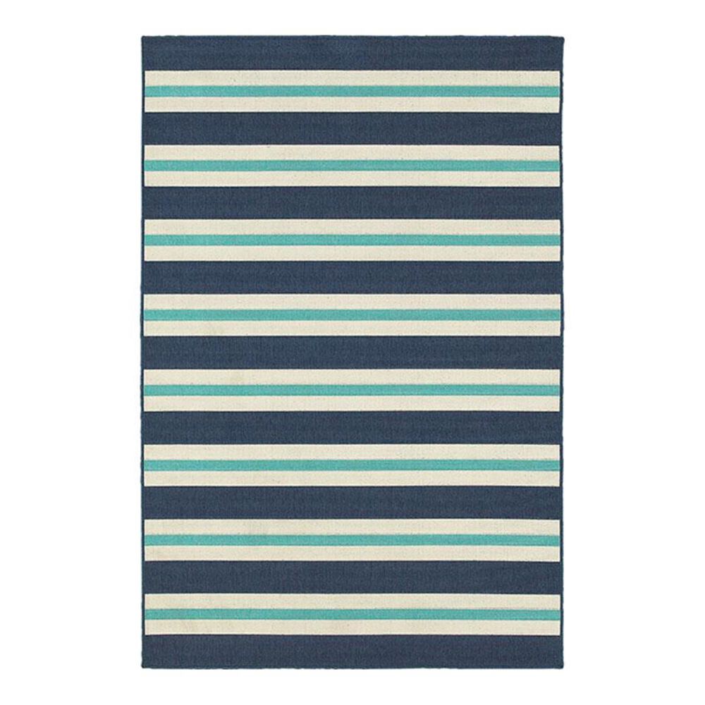 Oriental Weavers Meridian 5701B 7"10" Round Blue Area Rug, , large