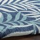 Nourison Garden Oasis Ivory and Navy 4" x 6" Indoor/Outdoor Area Rug, , large