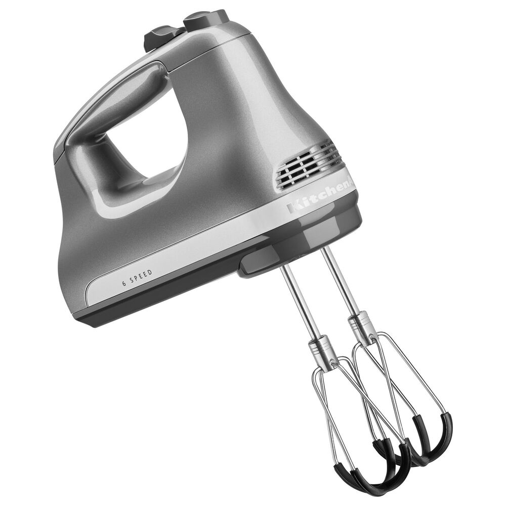 KitchenAid 8&quot; 6-Speed Hand Mixer in Contour Silver, , large