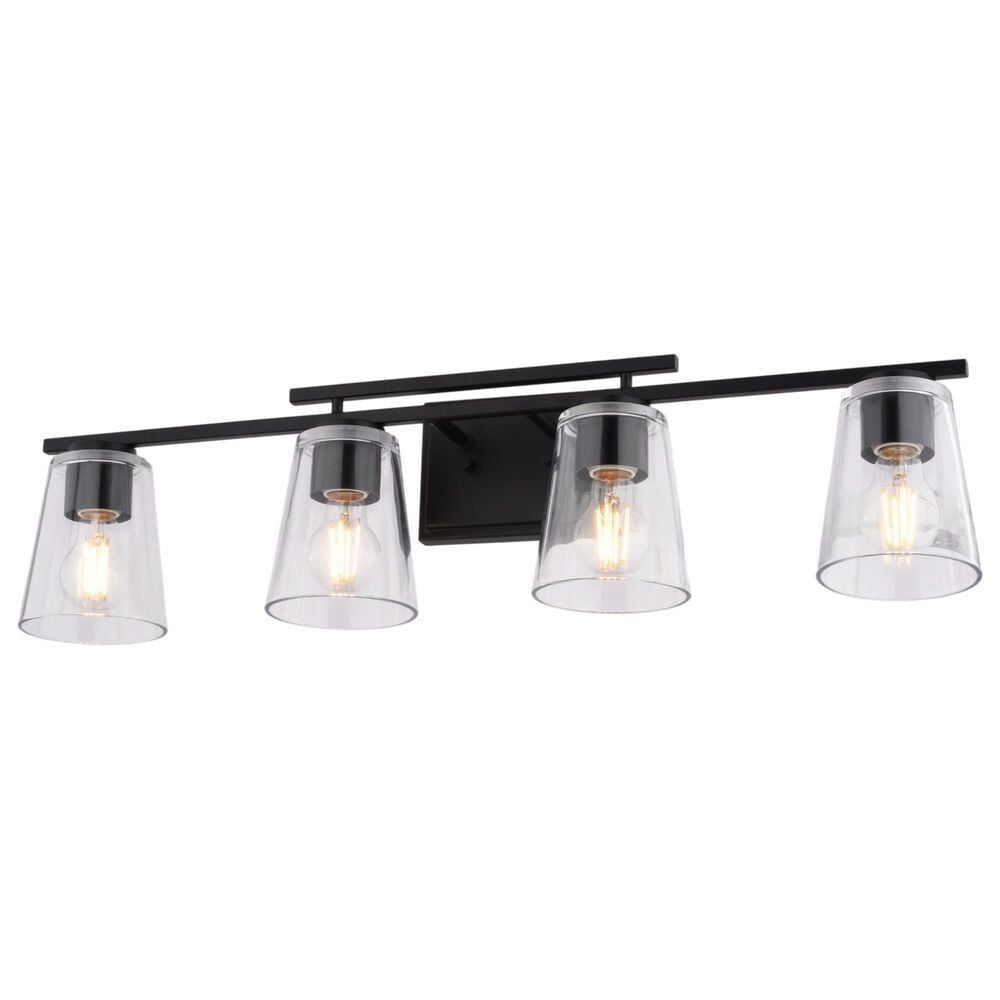 Vaxcel Sedona 4-Light Bathroom Vanity in Matte Black, , large
