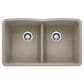Blanco Diamond 32" Equal Double Bowl Kitchen Sink in Truffle, , large