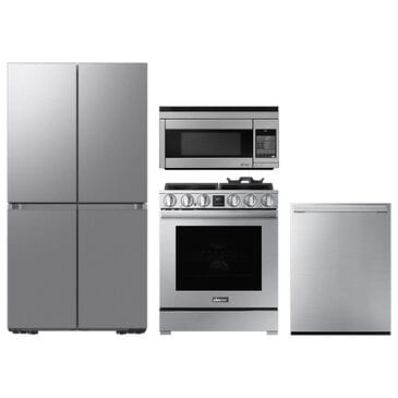 Dacor 5-Piece Set Kitchen Package with 36" Counter-Depth French Door Refrigerator and 30" Gas Range in Silver Stainless, , large