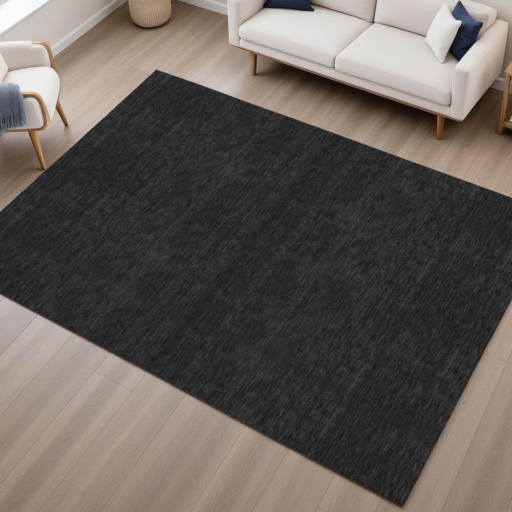 Dalyn Rug Company Soft Essentials Solid Black 5' x 7'6" Area Rug, , large