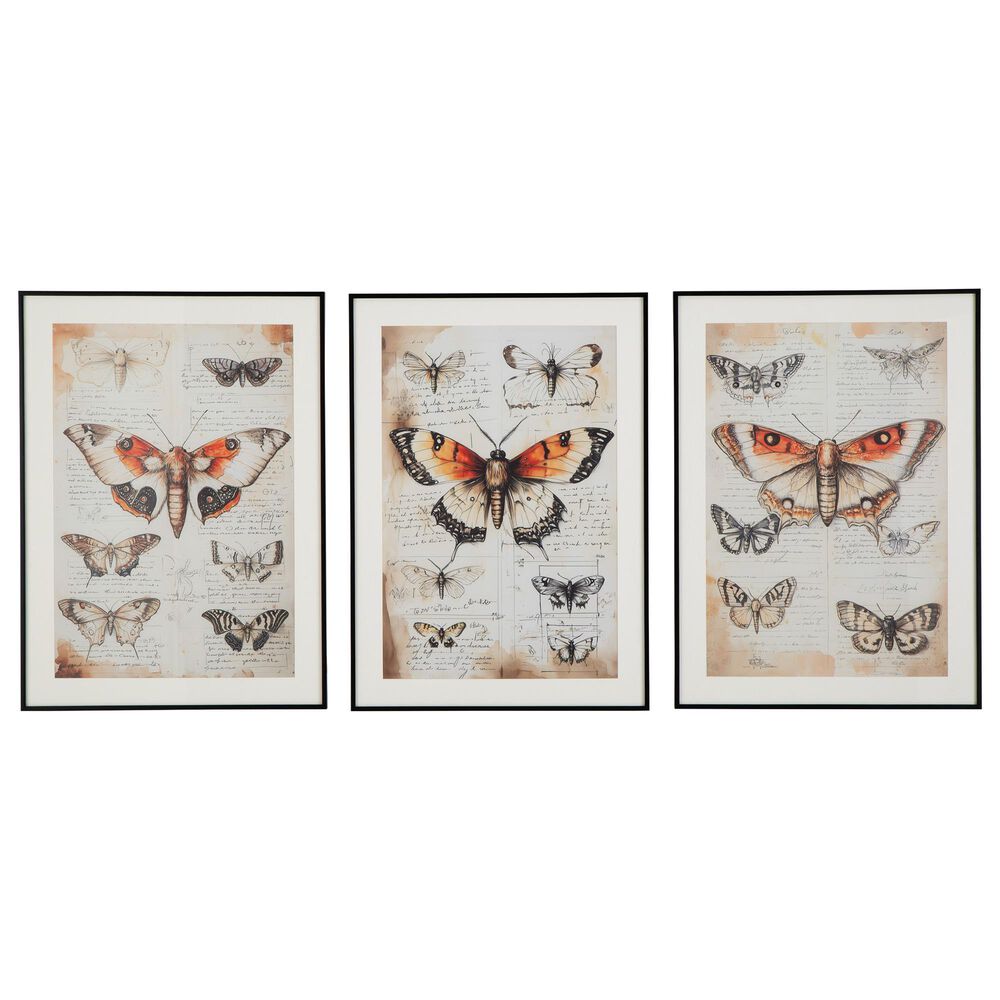 Ashley Jossletts 20" x 28" Wall Art in Orange, Black and Ivory (Set of 3), , large