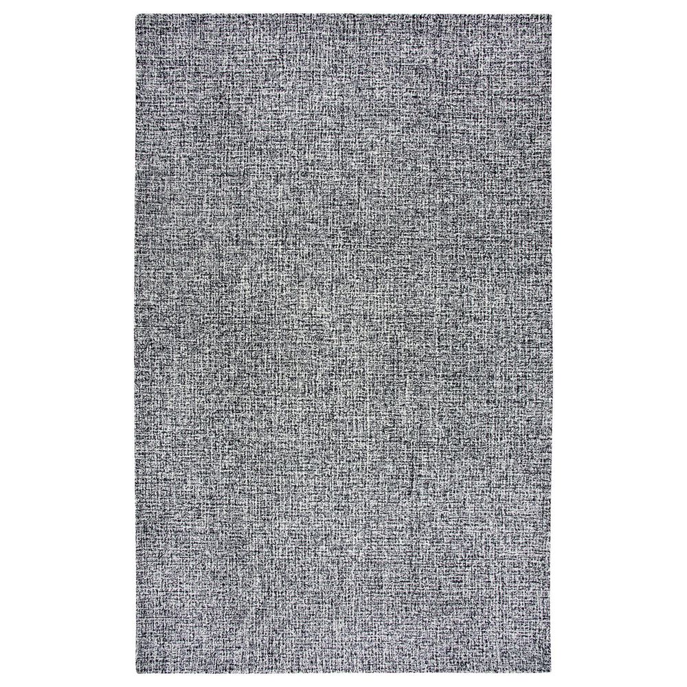RIZZY Brindleton 9" x 12" Black and White Area Rug, , large