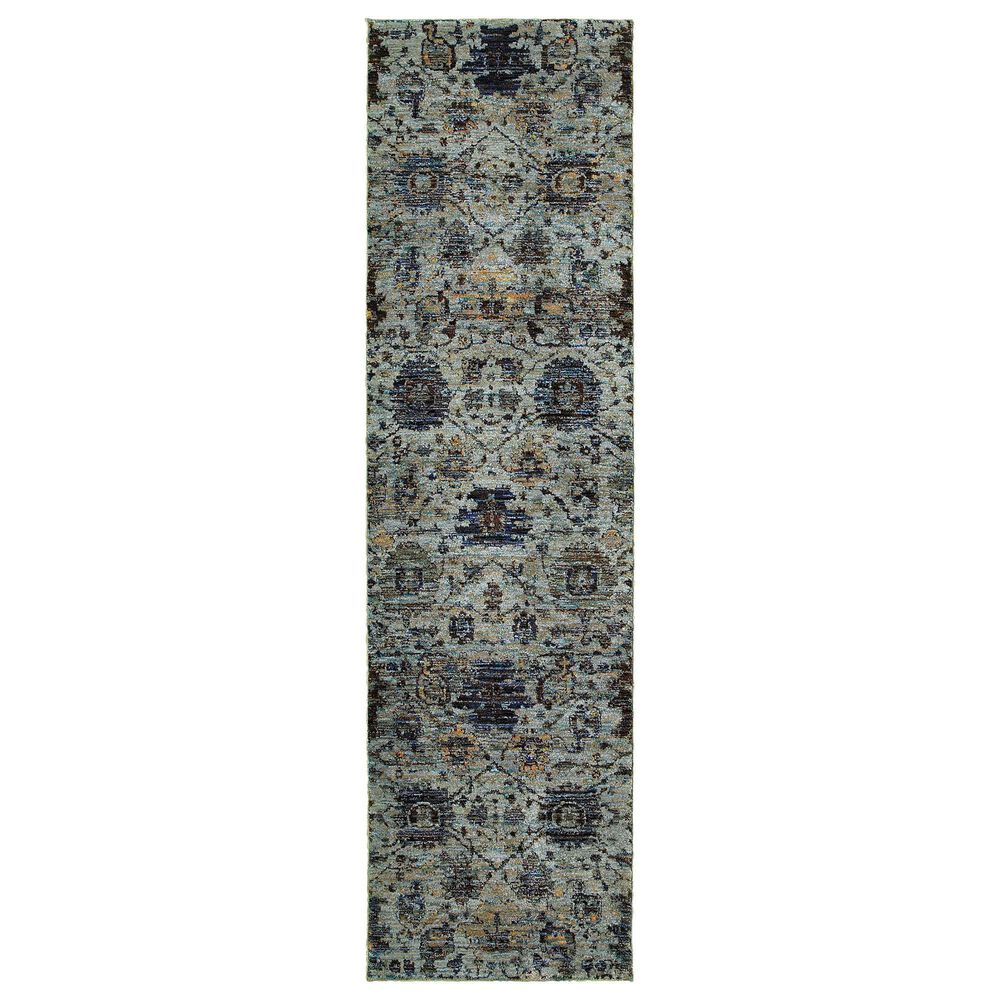 Oriental Weavers Andorra 7120A 2"3" x 8" Blue Runner, , large