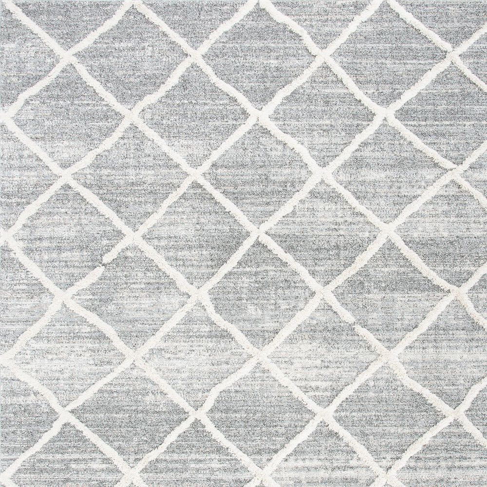 Safavieh Martha Stewart Lucia Shag  2&#39;6&quot; x 3&#39;9&quot; White and Light Grey Area Rug, , large
