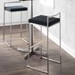 Lumisource Fuji Stackable Barstool with Black Velvet Cushion in Stainless Steel (Set of 2), , large