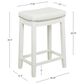 Linon Home Decor Claridge Counter Stool in White, , large