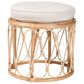 bali & pari Hachiro Ottoman Footstool with Natural Rattan in White, , large