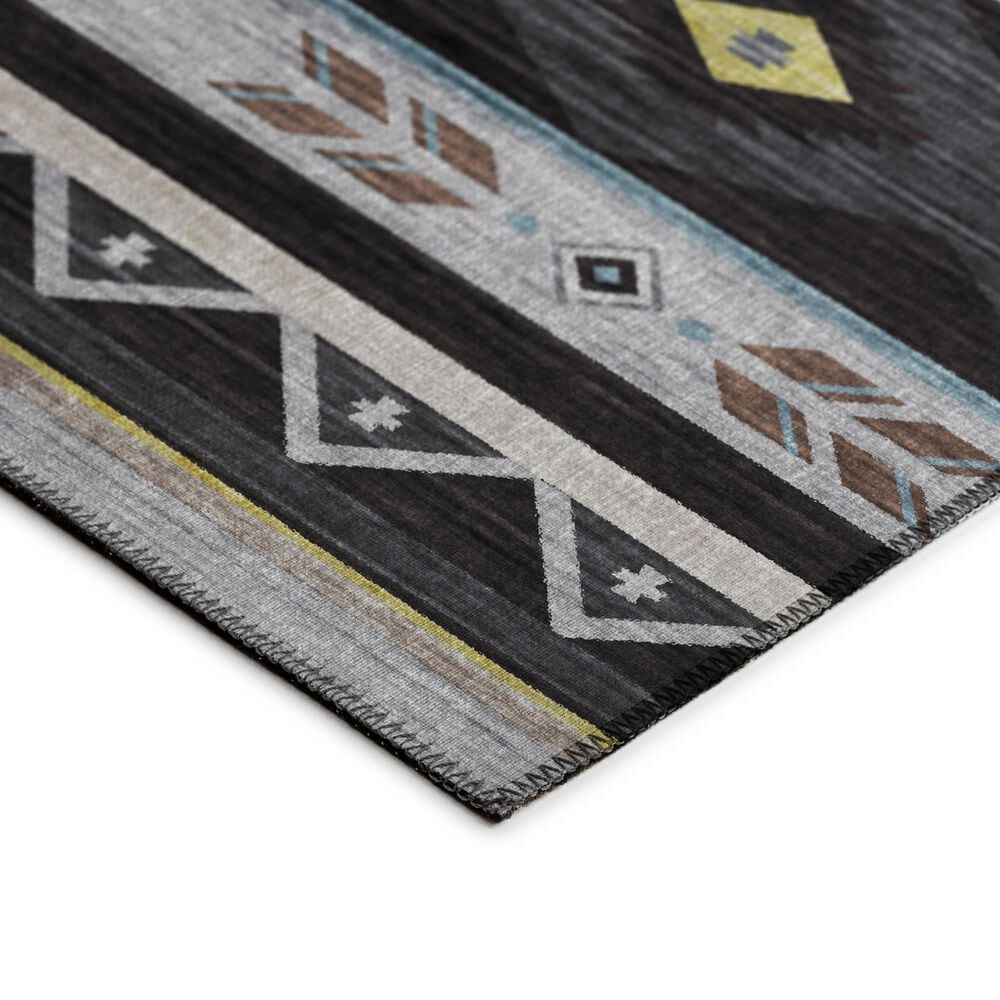 Dalyn Rug Company Phoenix PH3 2"3" x 7"6" Black Indoor/Outdoor Runner, , large