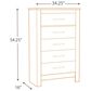 Ashley Bellaby 5 Drawer Chest in Whitewash, , large