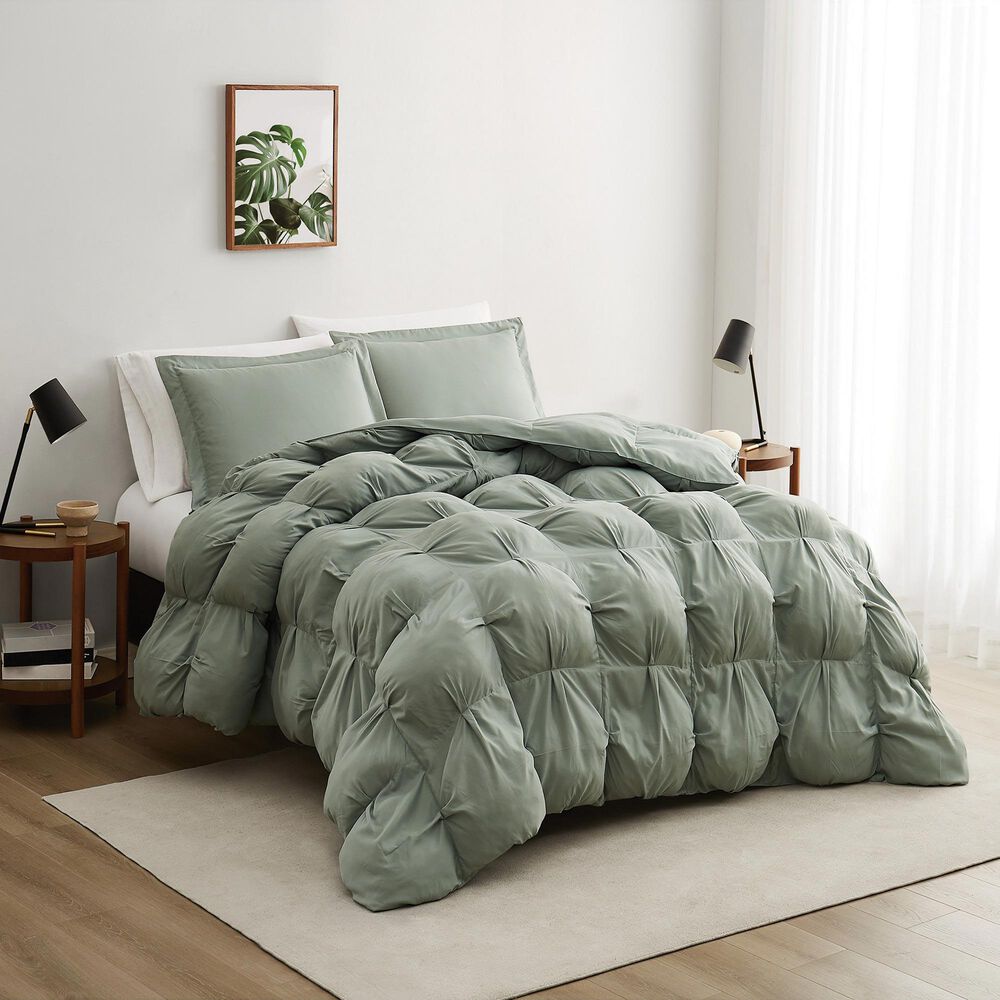Pem America Cloud Puffer 3-Piece King Comforter Set in Green, , large